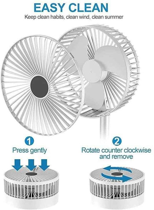 Mini Rechargeable AC/DC Wall & Table Fan