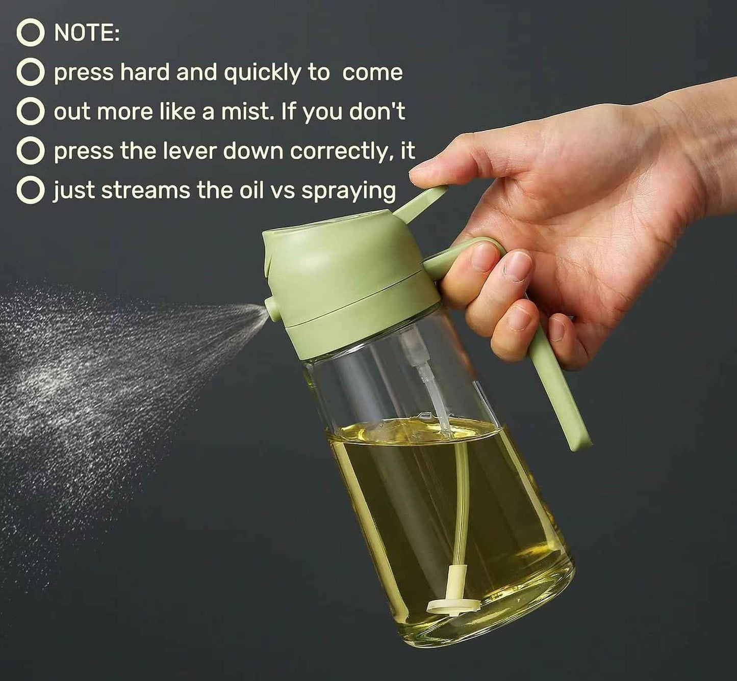 500ml Dual-Mode Oil Sprayer Dispenser