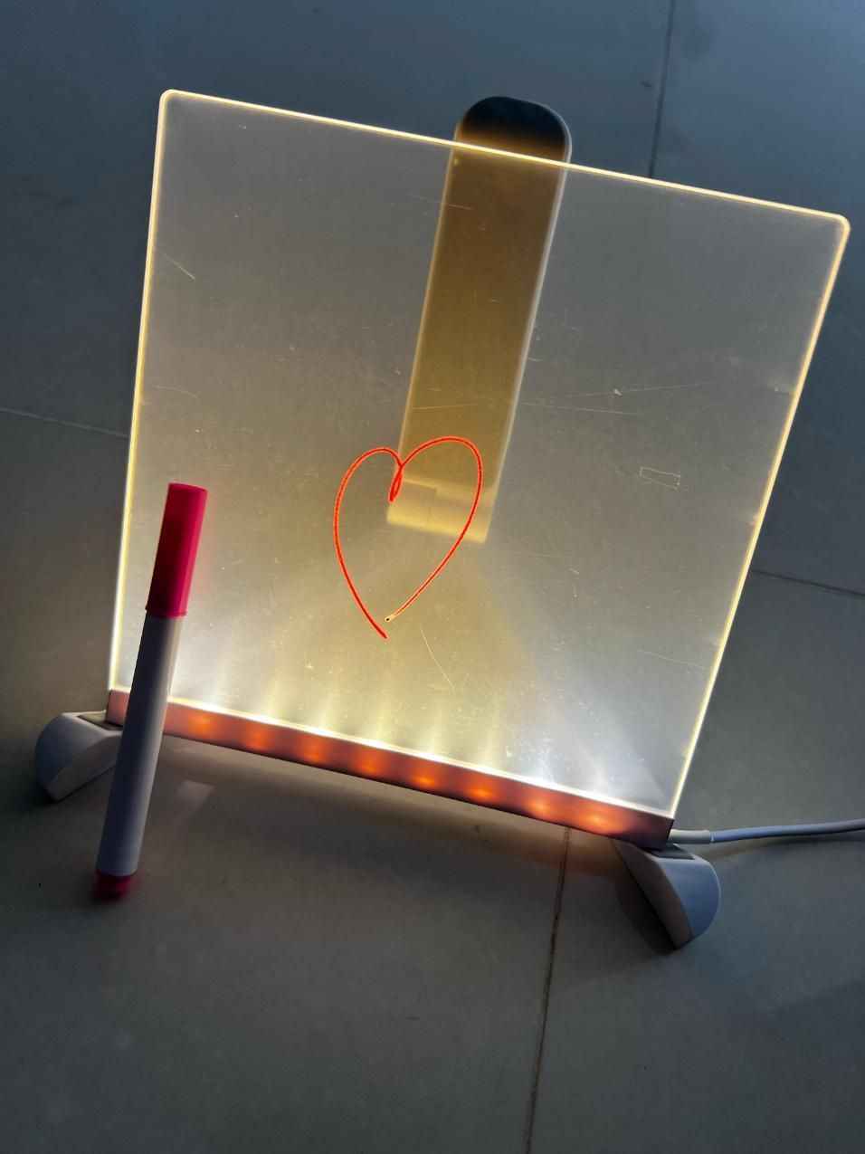 3D LED Acrylic Message Board + 12 Pens