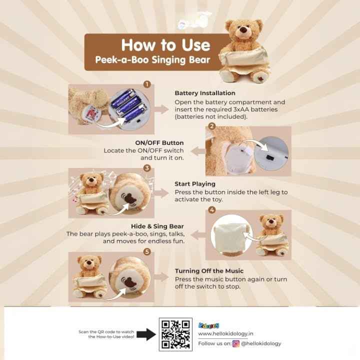 Peek-A-Boo Teddy toy for Babies and Newborns