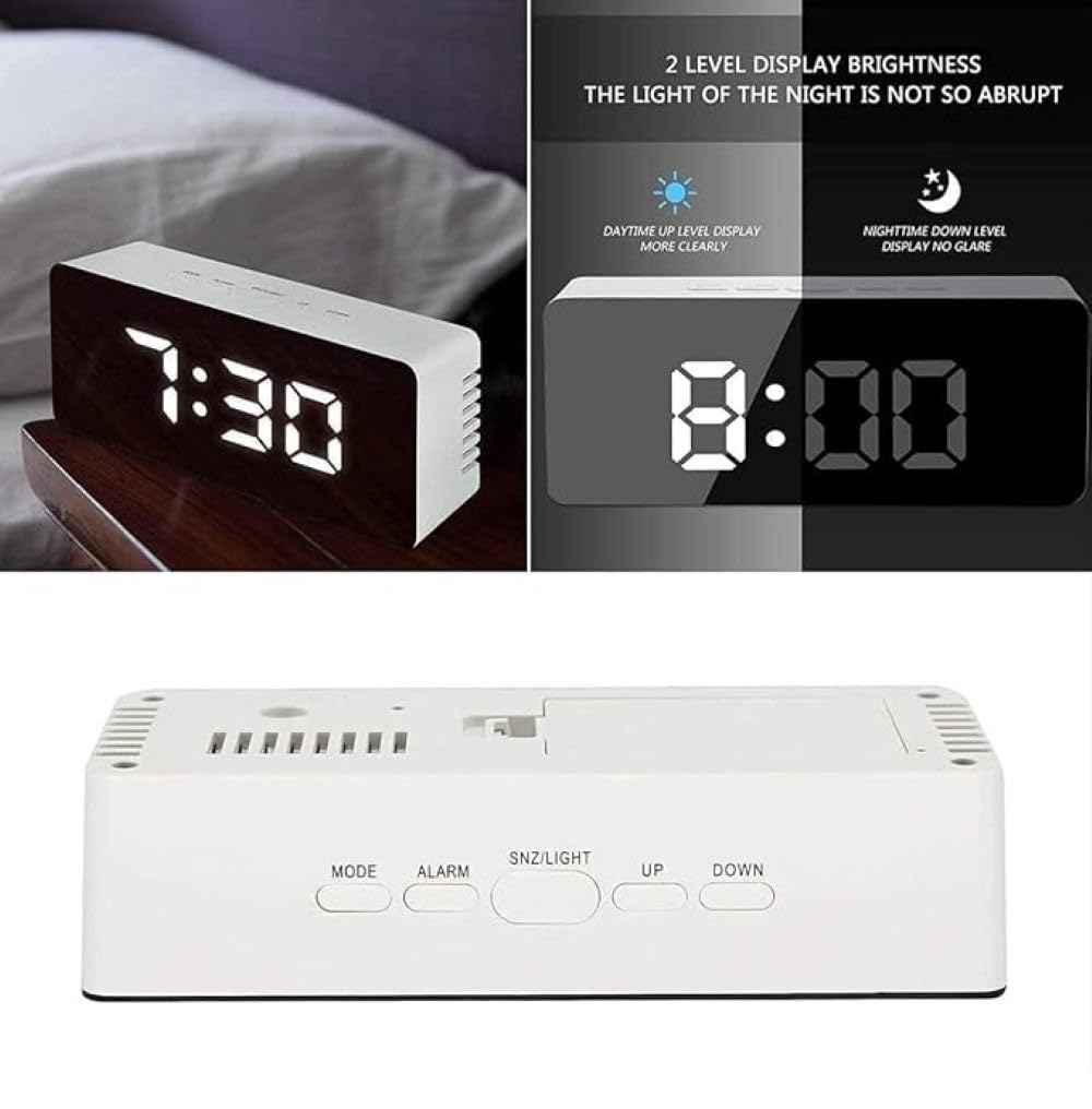 LED Mirror Alarm Clock