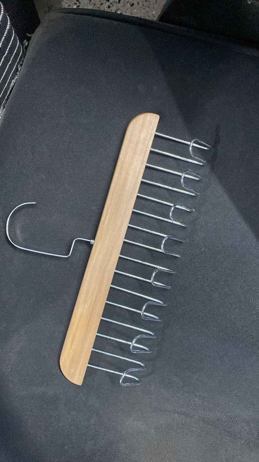 BUY 1 GET 1 FREE - Multifunctional Wooden Hanger with Metal Hooks