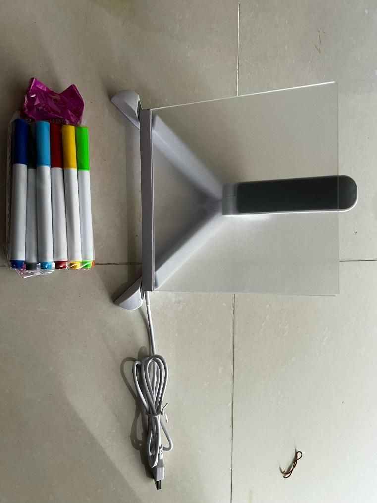 3D LED Acrylic Message Board + 12 Pens