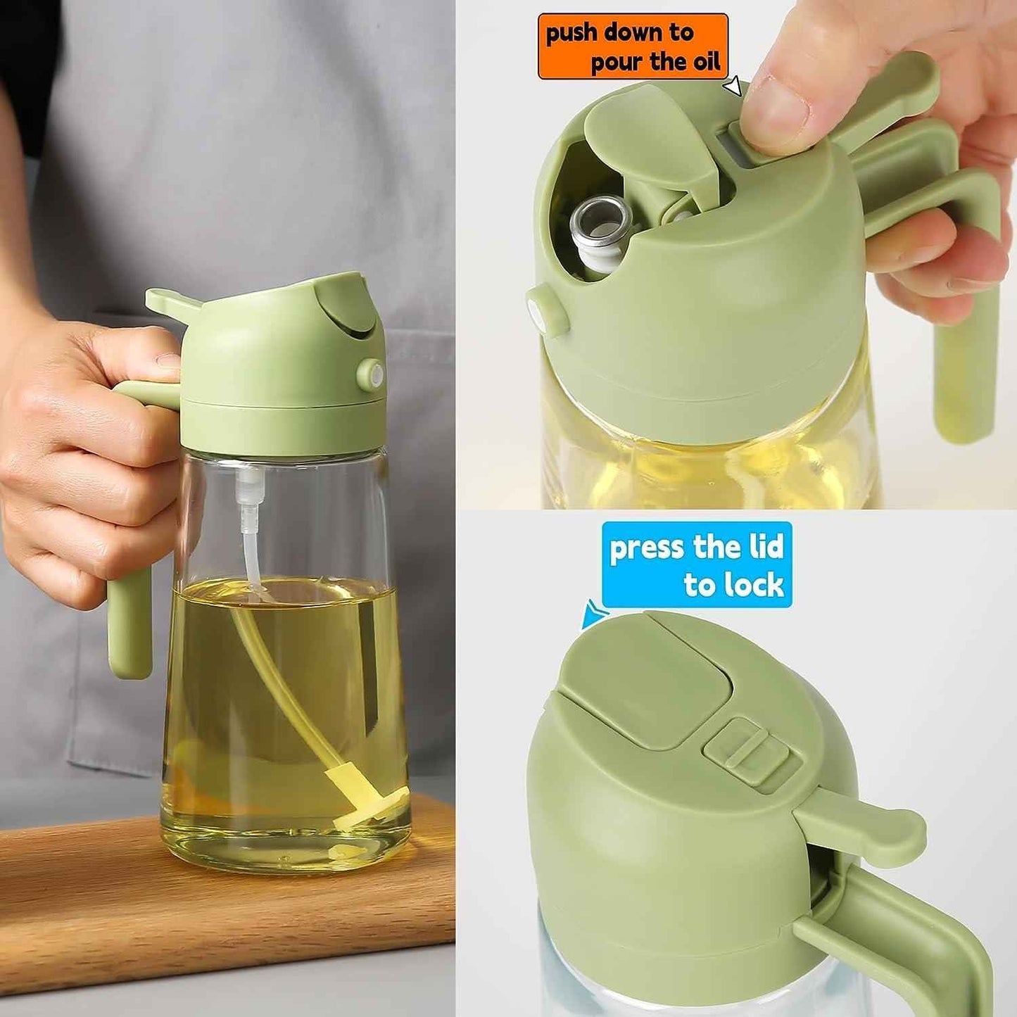 500ml Dual-Mode Oil Sprayer Dispenser