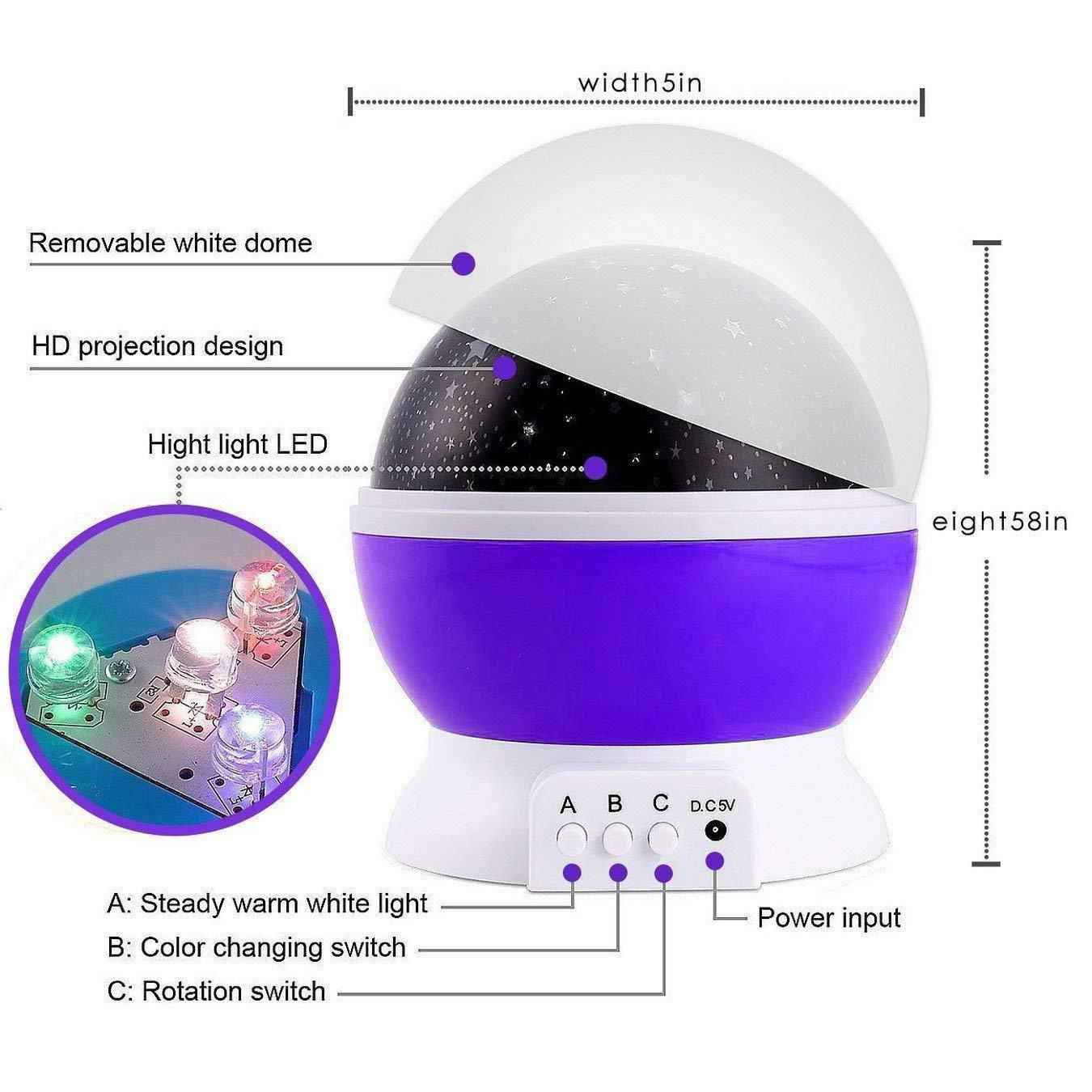 Star Master 360° Night Light Projector