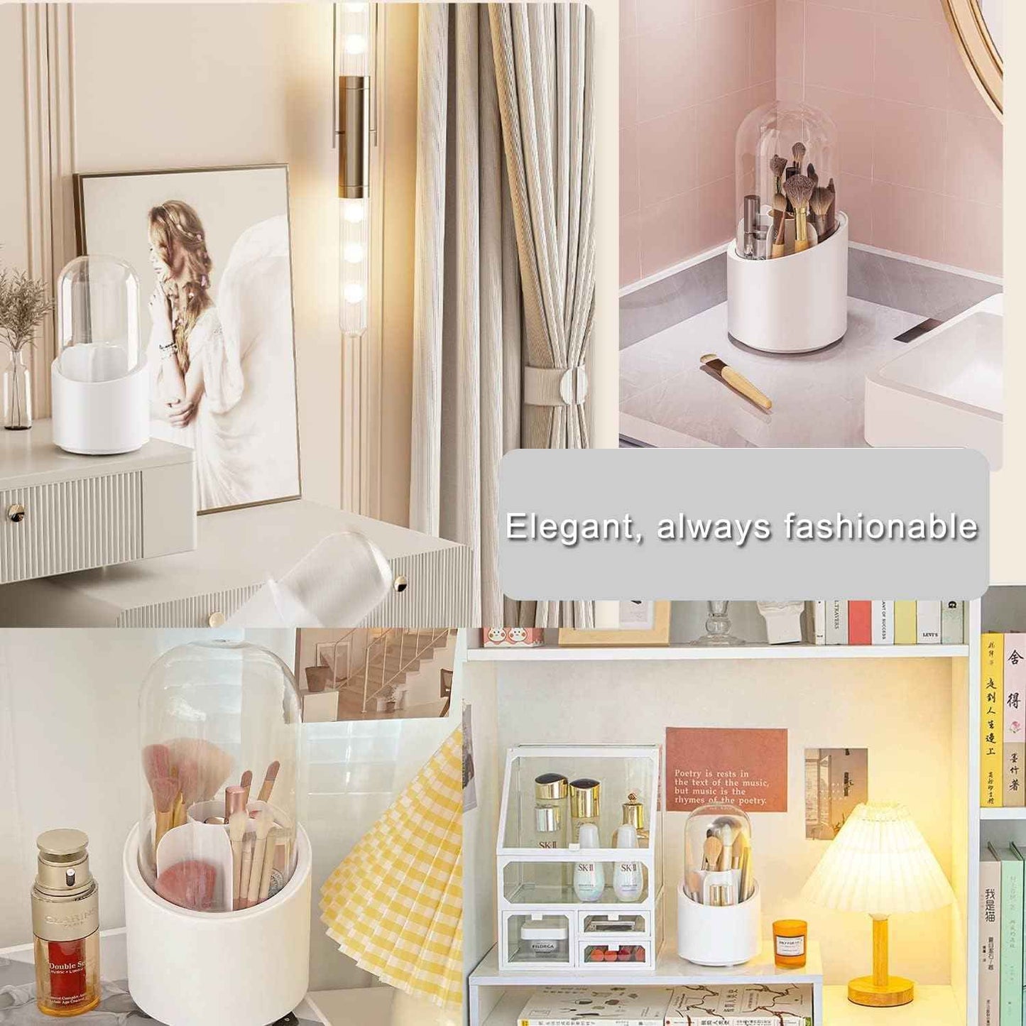 360° Makeup Brush Organizer