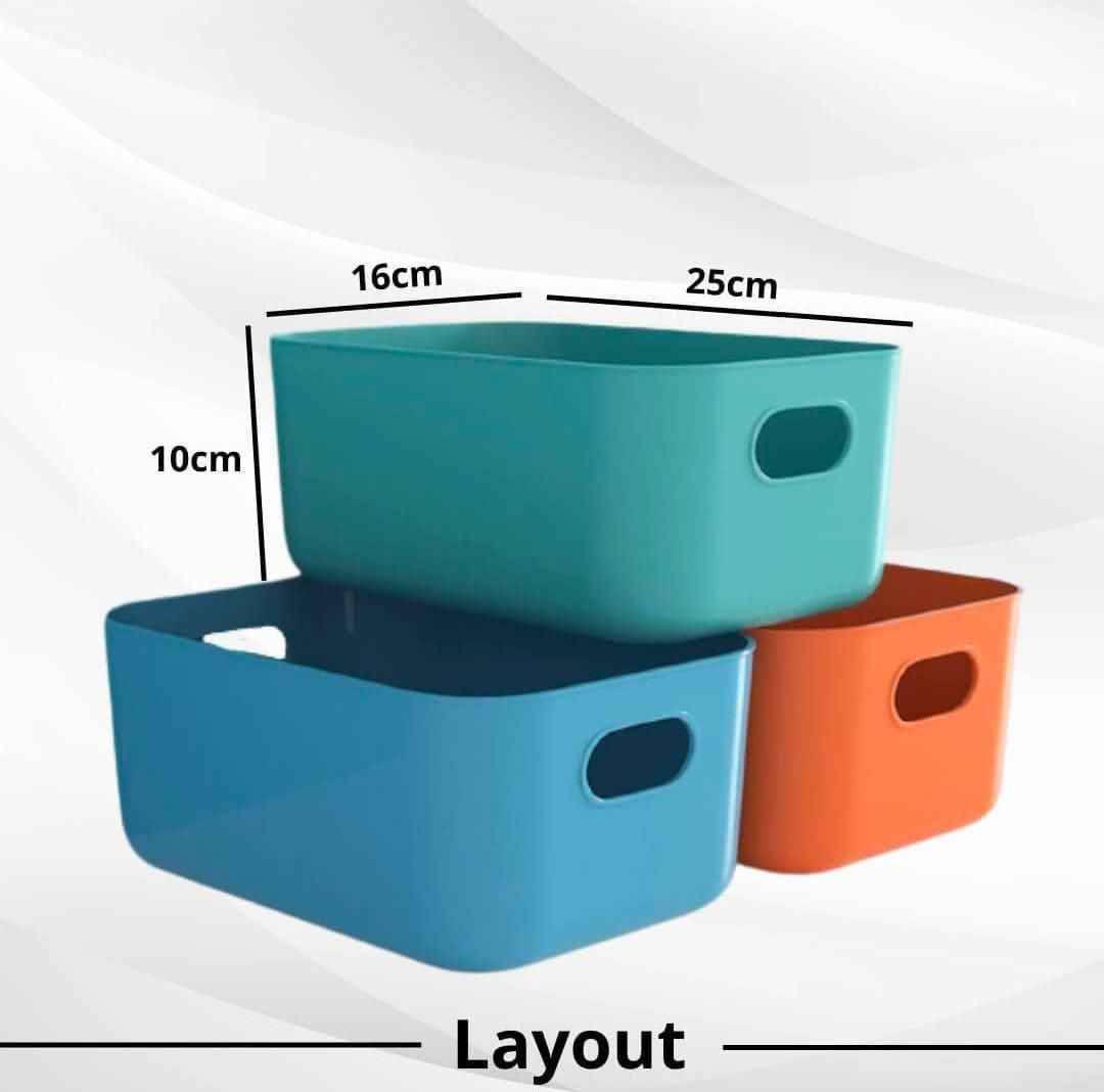 Buy 2 get 1 FREE - 3-Piece Plastic Storage Basket